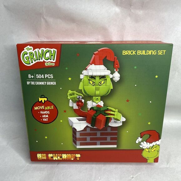 Other - Dr. Seuss The Grinch Up The Chimney Grinch Brick Building Set 504 Pcs Brickcraft